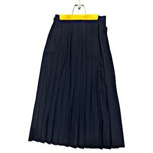 Bergdorf Goodman - 100% Wool Pleated Midi Skirt